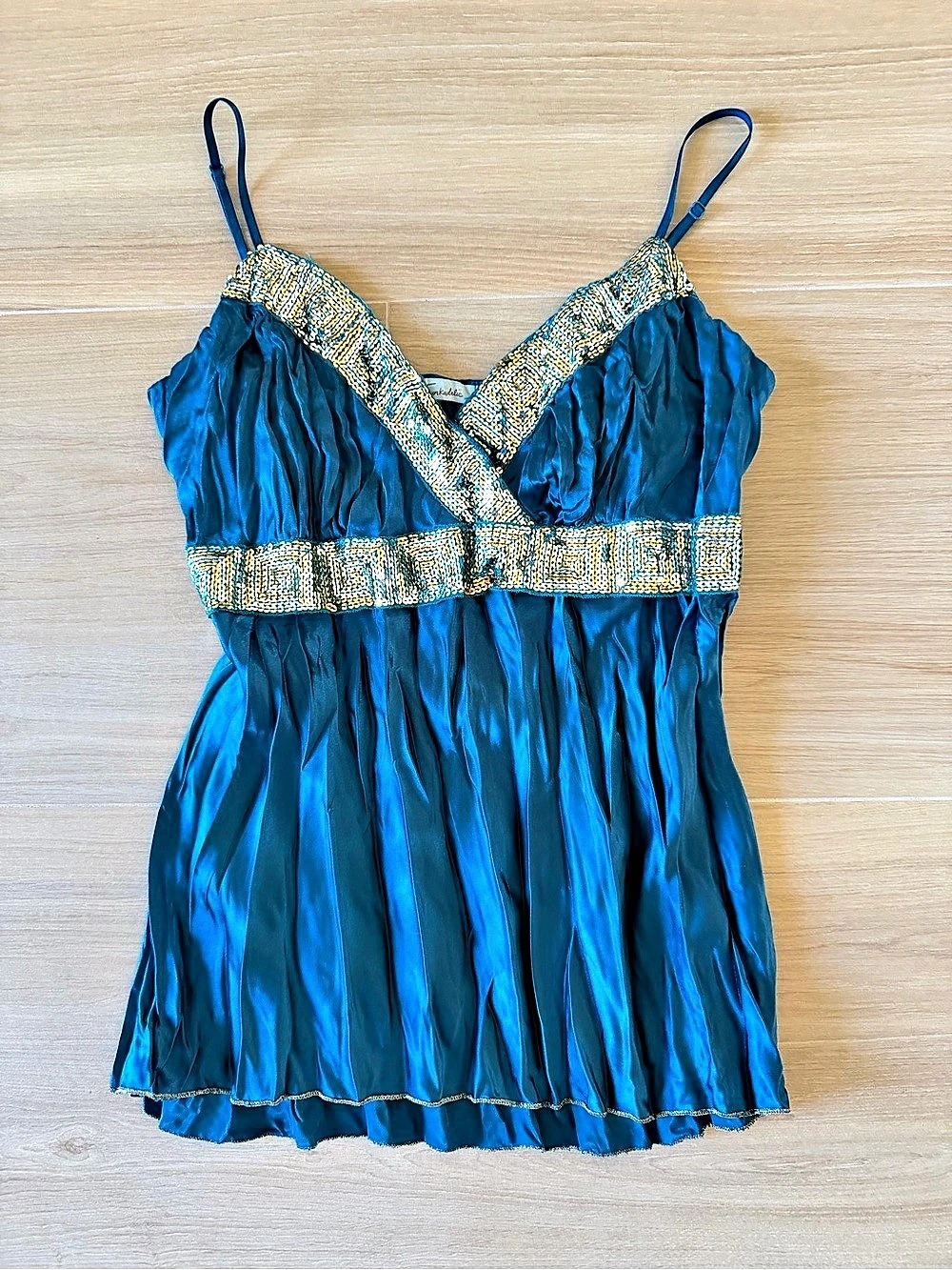 Funkadelic Sequin Camisole in Blue Like New